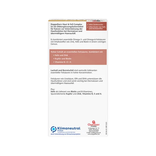 Doppelherz Haut & Fell Complex Für Katzen 4 Doppelherz Haut & Fell Complex Für Katzen – Bild 2